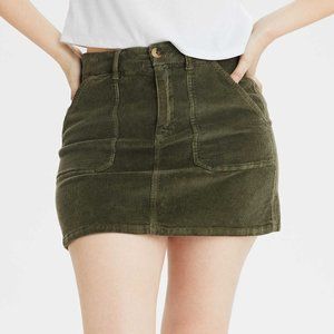 AE HIGH-WAISTED CORDUROY CURVY A-LINE SKIRT